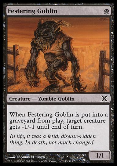 Magic the Gathering: 10th Edition (Base Set) card 143 Festering Goblin