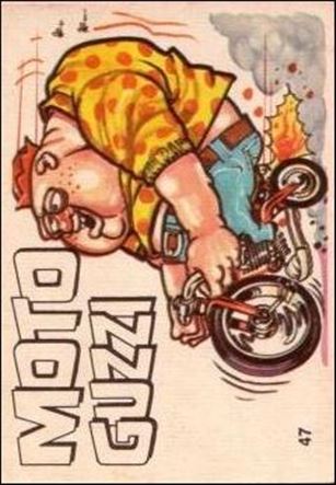 Silly Cycles (Base Set) card 47-B Moto Guzzi  (Fan Art on Back)