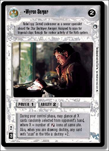 Star Wars: Hoth Limited (Base Set) card 107 Wyron Serper