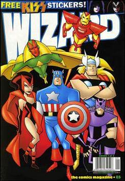 Wizard: The Comics Magazine issue 85-B Rick Burchett Animated Avengers Cover