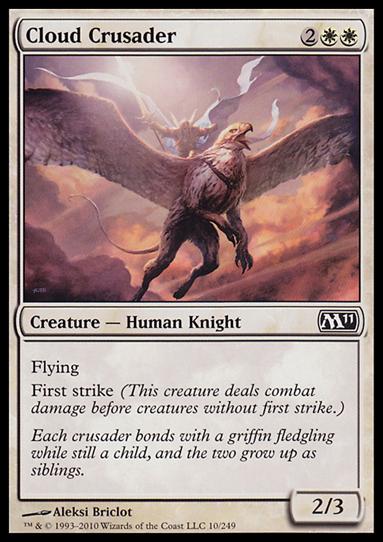 Magic the Gathering: 2011 Core Set (Base Set) card 10 Cloud Crusader
