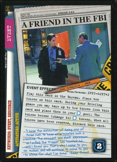 X-Files: The Truth Is Out There (Base Set) card XF97-0297v2 A Friend in the FBI