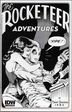Rocketeer Adventures (2011) issue 4-E Dave Stevens 1:25 Black and White Cover