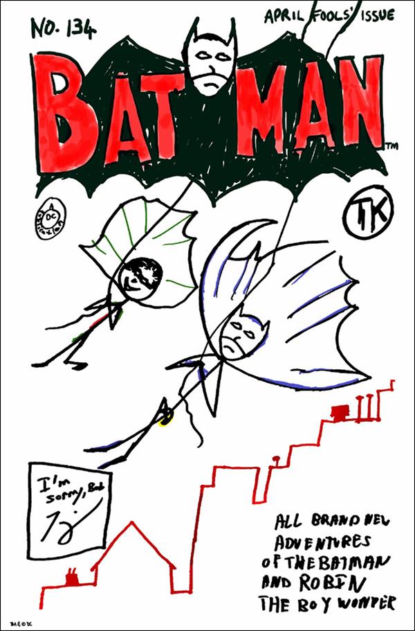 Batman (2016) issue 134-F Tom King April Fools Cardstock Cover