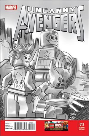 Uncanny Avengers (2012) issue 12-C Leonel Castellani 1:100 LEGO Sketch Cover