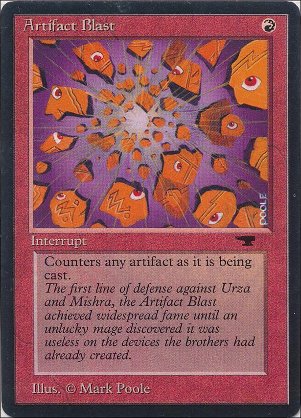 Magic the Gathering: Antiquities (Base Set) card 22 Artifact Blast