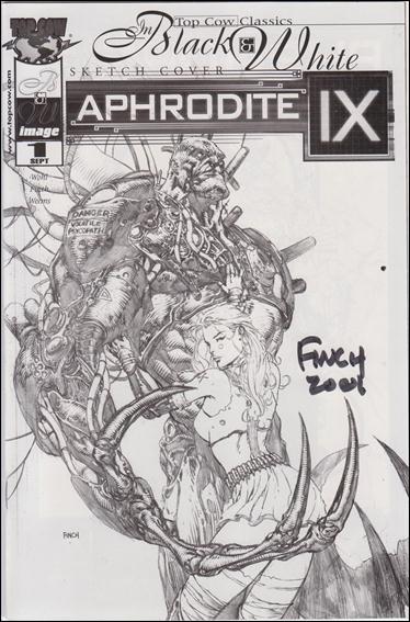 Top Cow Classics in Black and White: Aphrodite IX issue 1-C Sketch Cover Midwest COA(Signed by D. Finch) 1/166