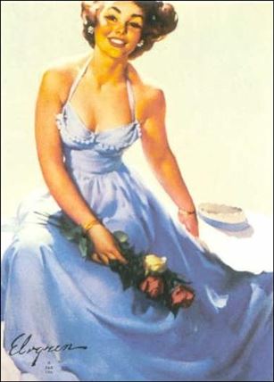Elvgren's Calendar Pinups (Base Set) card 15 True to You