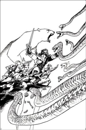 Mighty Barbarians issue 1-J Olivier Vatine 1:50 Line Art Cover