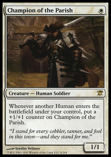 Magic the Gathering: Innistrad (Base Set) card 6 Champion of the Parish