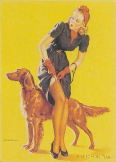 Elvgren's Calendar Pinups 2 (Base Set) card 54 A Hitch in Time