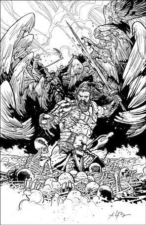 Skybound X issue 2-D Andrei Bressan 1:10 Black & White Virgin Cover