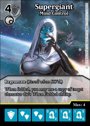 Marvel Dice Masters  Avengers Infinity Gauntlet card 128 Supergiant: Mind Control