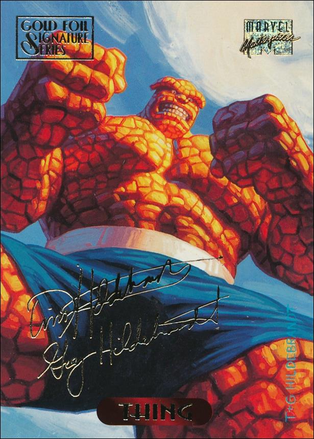 1994 Marvel Masterpieces (Gold-Foil Signature Parallel Base Set) card 123 Thing