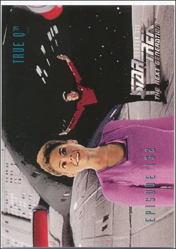 Star Trek: The Next Generation - The Episode Collection Season Six (Base Set) card 555 True Q, Episode 132C