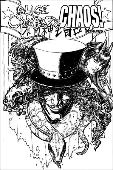 Alice Cooper vs Chaos! issue 2-B Black & White Cover 1:15