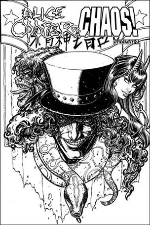 Alice Cooper vs Chaos! issue 2-B Black & White Cover 1:15