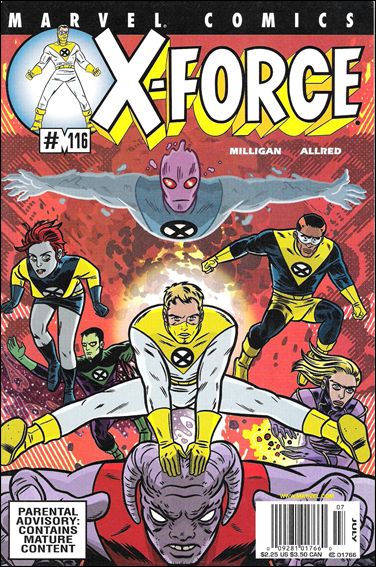 X-Force (1991) issue 116-B Newsstand Edition / Parental Advisory Cover