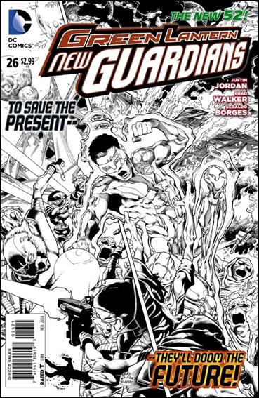 Green Lantern: New Guardians  issue 26-B 1:25 Black and White Cover