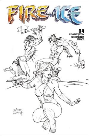 Fire and Ice issue 4.00-D Joseph Michael Linsner B&W 1:10 Cover