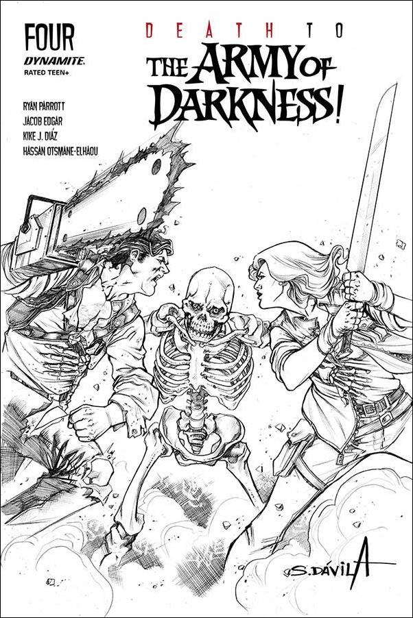 Death to the Army of Darkness issue 4-K Sergio Davila 1:25 Black & White Cover