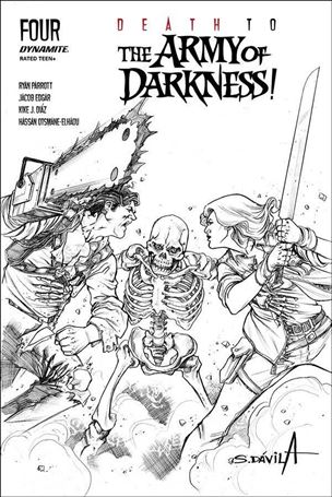 Death to the Army of Darkness issue 4-K Sergio Davila 1:25 Black & White Cover