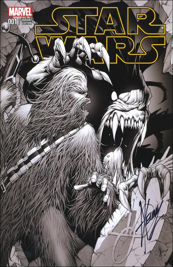 Star Wars (2015) issue 1-XBA DF Dale Keown AOD Collectables B&W Signed Cover