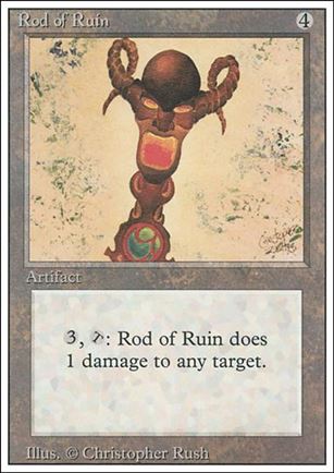 Magic the Gathering: Revised (Base Set) card 275 Rod of Ruin