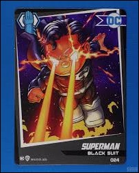 DC Comics Ooshies Collector Cards: Series 2 card 24 Superman: Black Suit