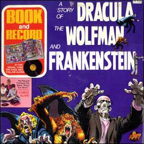 12" L.P. Deluxe Book and Record Set issue BR-508 A Story of Dracula, The Wolfman and Frankenstein