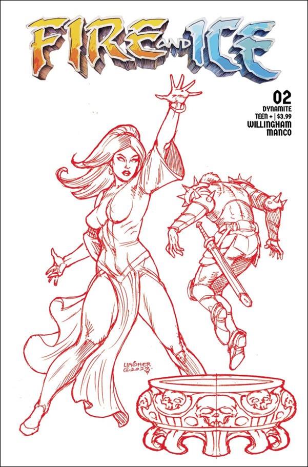 Fire and Ice issue 2-I Joseph Michael Linsner 1:25 Red Line Art Cover