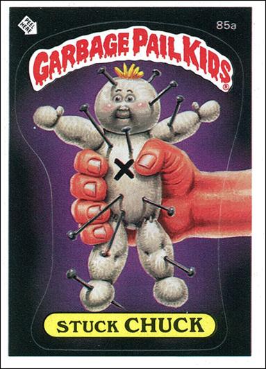 Garbage Pail Kids: Series 03 (Base Set) card 85a Stuck Chuck (No Copyright)