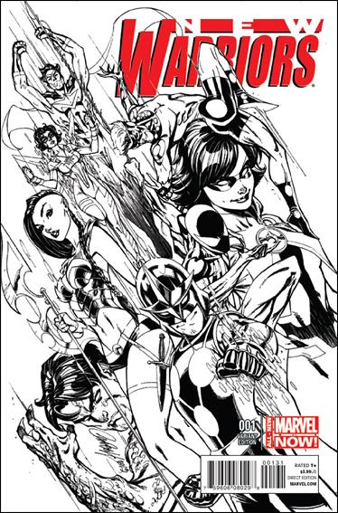 New Warriors (2014) issue 1-C J. Scott Campbell 1:100 Black and White Cover