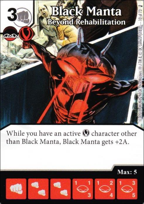 DC Comics Dice Masters Justice card 10 Black Manta: Beyond Rehabilitation 