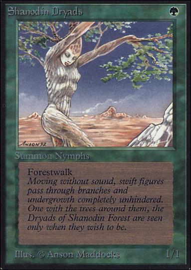 Magic the Gathering: Limited Edition Alpha (Base Set) card 216 Shanodin Dryads
