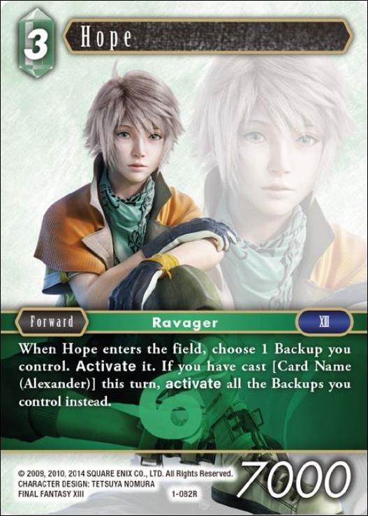Final Fantasy Trading Card Game: Opus I (Base Set) card 082R Hope