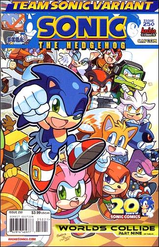 Sonic the Hedgehog (1993) issue 250-C Ryan Jampole "Team Sonic" Cover