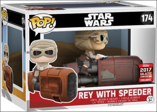 POP! Star Wars figure 174-B Rey with Speeder Galactic Convention Exclusive