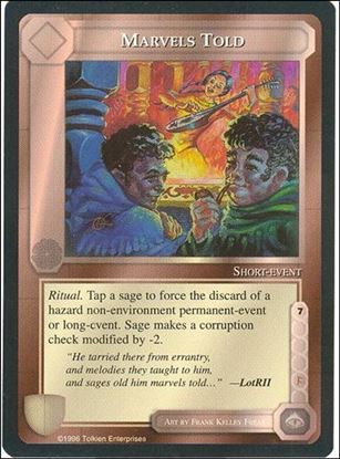 Middle-Earth: The Dragons (Base Set) card 97 Marvels Told