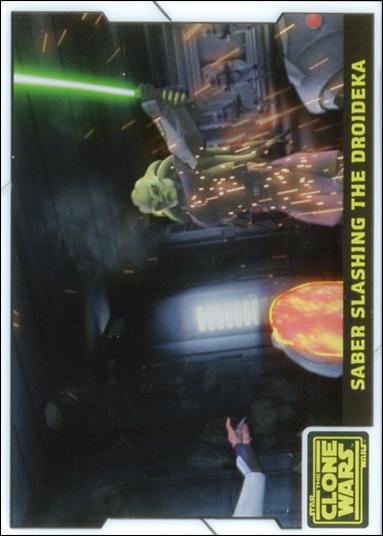 Star Wars: The Clone Wars (Animation Cel Subset) card 7 Saber Slashing the Droideka