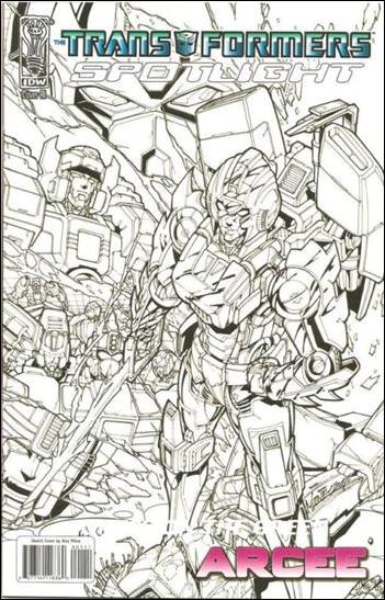 Transformers Spotlight issue nn12-C Alex Milne 1:10 Sketch Cover