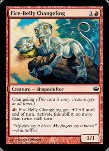 Magic the Gathering: Duel Decks: Knights vs. Dragons (Base Set) card 51 Fire-Belly Changeling