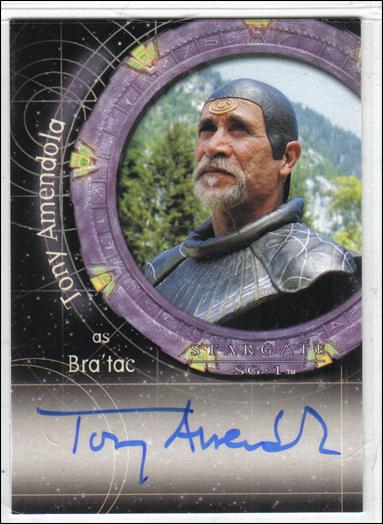Stargate SG-1: Season 7 (Autograph Subset) card A60 Tony Amendola as Bra'tac (Limited)