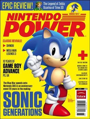 Nintendo Power issue 268-B Newsstand Edition - Classic Sonic Cover