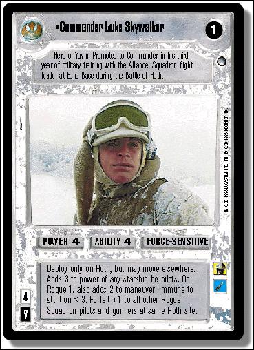 Star Wars: Hoth Limited (Base Set) card 90 Commander Luke Skywalker