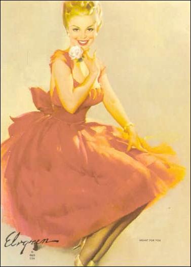Elvgren's Calendar Pinups (Base Set) card 85 Meant for You