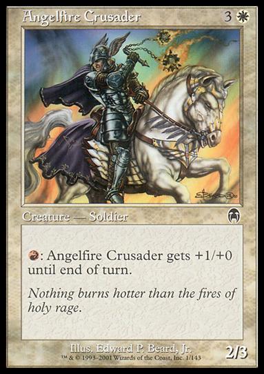 Magic the Gathering: Apocalypse (Base Set) card 1 Angelfire Crusader
