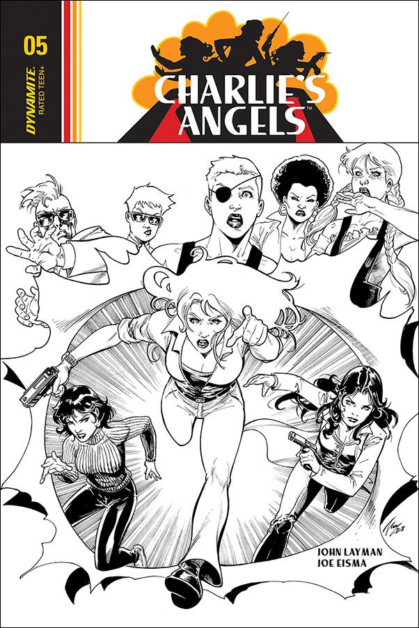 Charlie's Angels issue 5-D Vicente Cifuentes 1:20 Black & White Cover