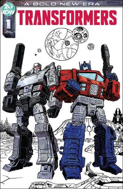 Transformers (2019) issue 1-F Calgary Expo Gabriel Rodriguez Metal Cover 1/750