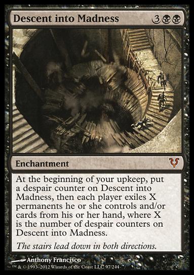 Magic the Gathering: Avacyn Restored (Base Set) card 97 Descent into Madness